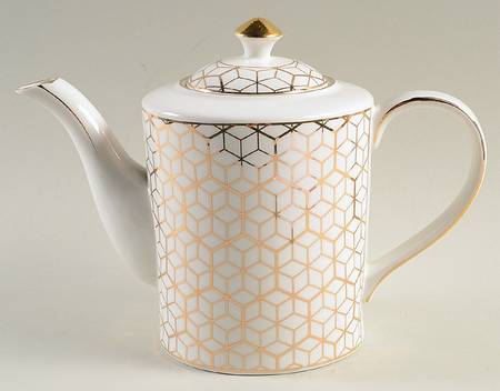 Gold Cube Teapot & Lid