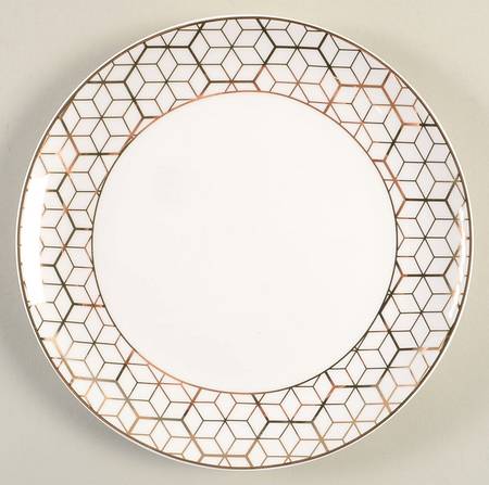 Gold Cube Salad Plate