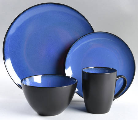 Soho Lounge Round Blue 4 Piece Place Setting