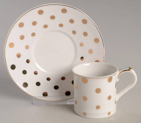 Variety Gold Dots Espresso Cup and Saucer Set