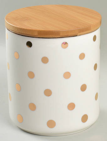 Variety Gold Dots Large Canister & Lid