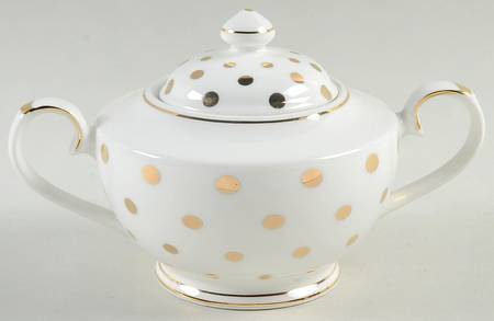 Variety Gold Dots Sugar Bowl & Lid