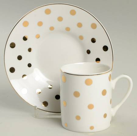 Variety Gold Dots Espresso Cup and Saucer Set