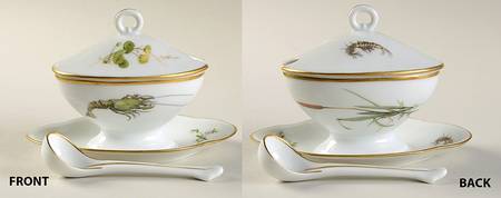 GIN369 Mustard with Attached Underplate, Lid and Spoon