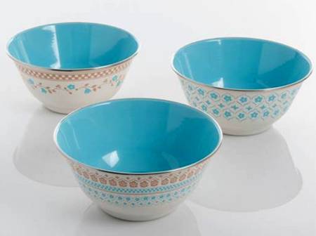 Hollydale (Set of 3 Motif) 6" Metal Bowl