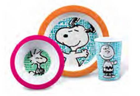 Chatty Pals (3 Pc)Melamine Child's Set(Plate,Bowl,Plastic Cup)