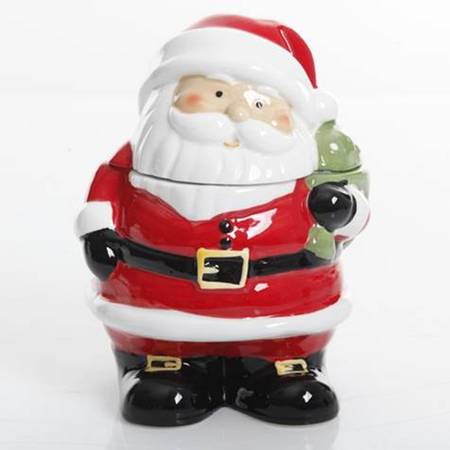 Jovial St. Nick Cookie Jar & Lid