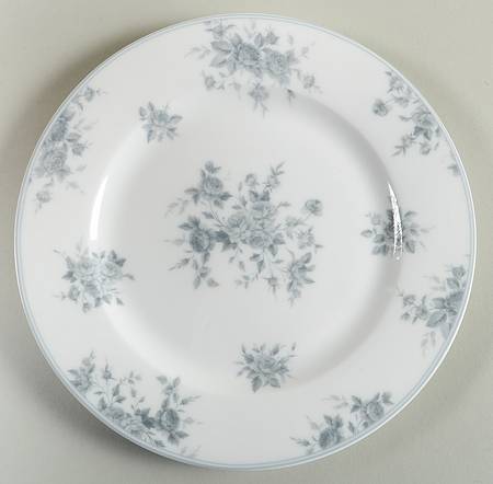 Grey Rose Salad Plate
