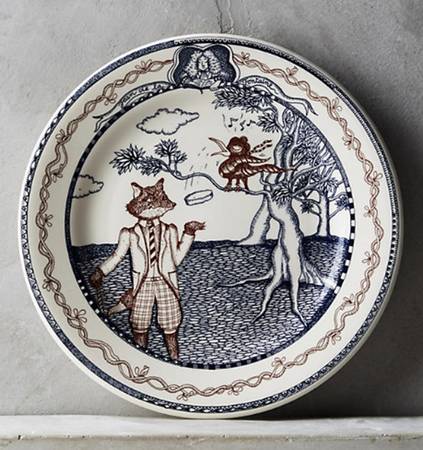 Les Fables Salad/Dessert Plate