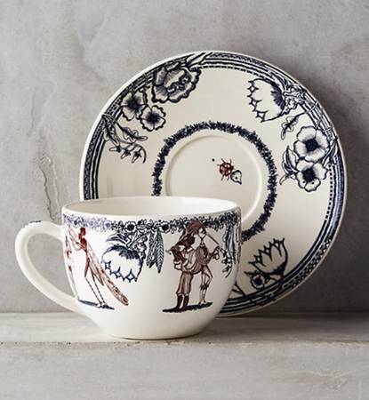 Les Fables Flat Cup & Saucer Set
