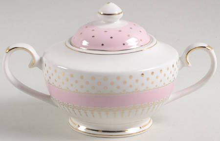 Pin Dots Pink Sugar Bowl & Lid