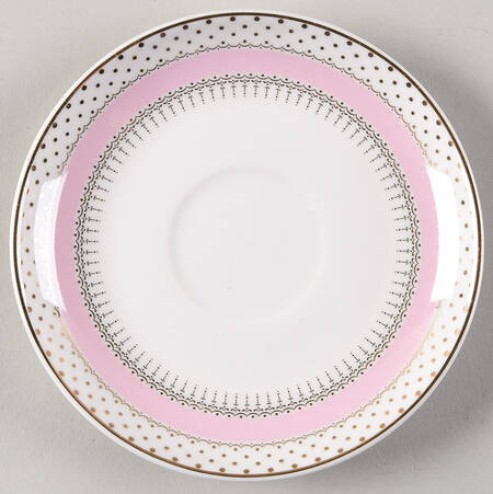 Pin Dots Pink Saucer for Espresso Cup