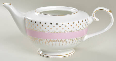 Pin Dots Pink Teapot No Lid