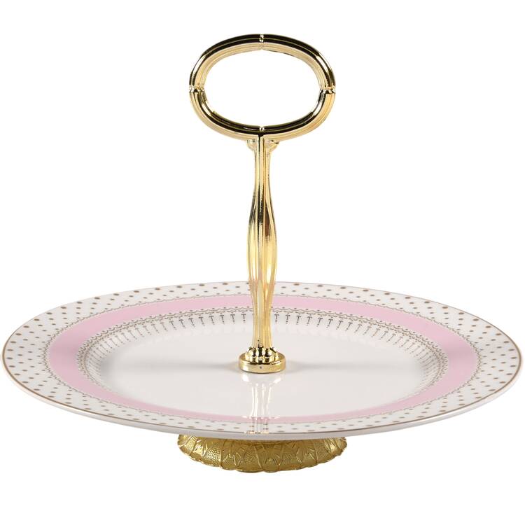 Pin Dots Pink 6" - 7" Tidbit (from Salad Plate) HC