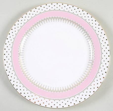 Pin Dots Pink Salad Plate