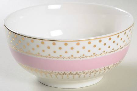 Pin Dots Pink Soup/Cereal Bowl