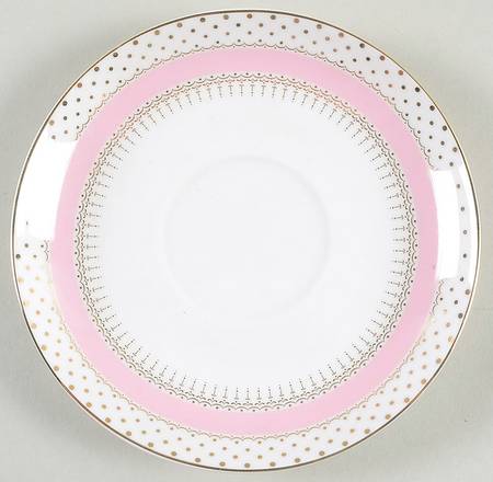 Pin Dots Pink Saucer