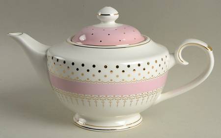Pin Dots Pink Teapot & Lid by Grace's Teaware