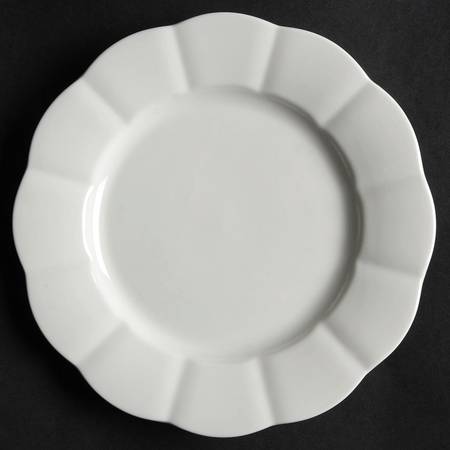 Scallop White Salad Plate