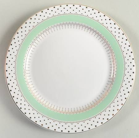 Pin Dots Mint Green Salad Plate by Grace's Teaware