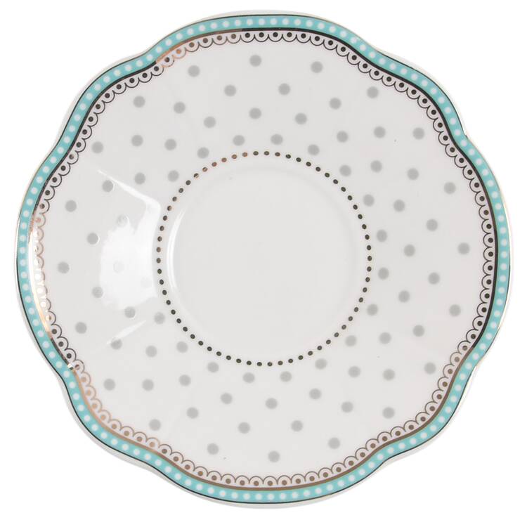 Josephine Aqua Saucer for Flat Cup