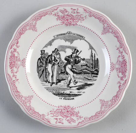 Mariage a la Campagne Rose Dessert/Pie Plate