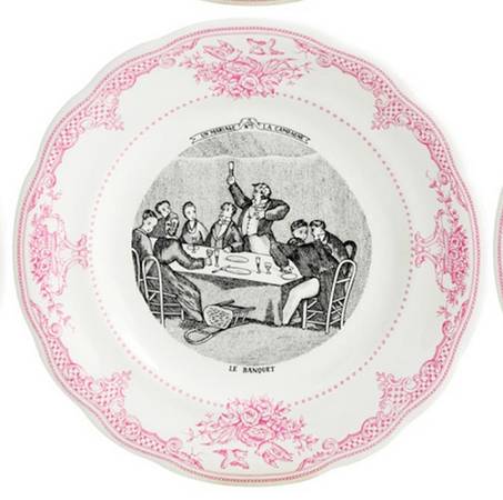 Mariage a la Campagne Rose Dessert/Pie Plate
