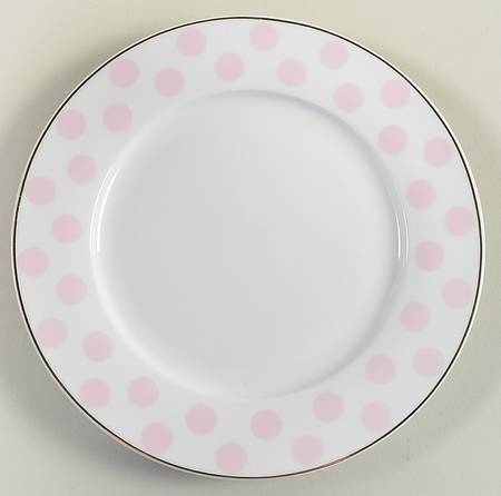 Polka Dots Pink Salad Plate