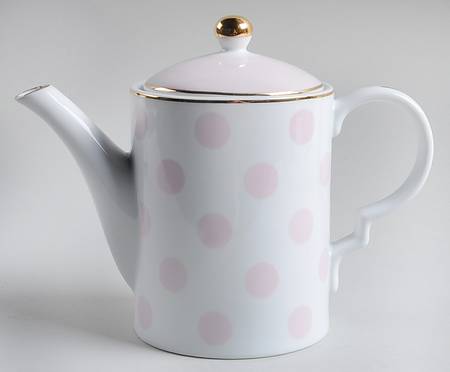 Polka Dots Pink Teapot & Lid