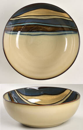 Matrice Blue 9" Round Vegetable Bowl