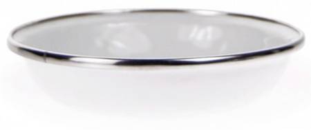 White on White Enamelware Tasting Plate/Dish