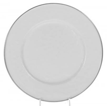 White on White Enamelware Individual Sandwich Plate