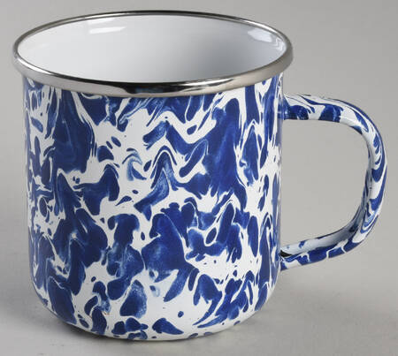 Cobalt Swirl Enamelware Mug