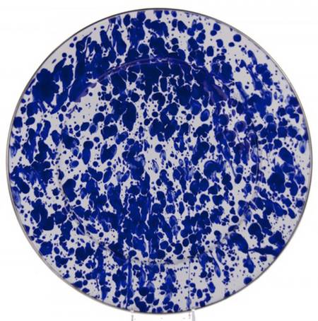 Cobalt Swirl Enamelware Service Plate (Charger)