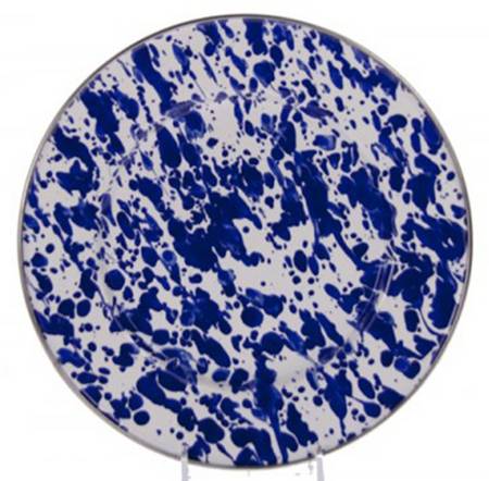Cobalt Swirl Enamelware Individual Sandwich Plate