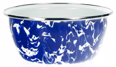 Cobalt Swirl Enamelware Individual Salad Bowl