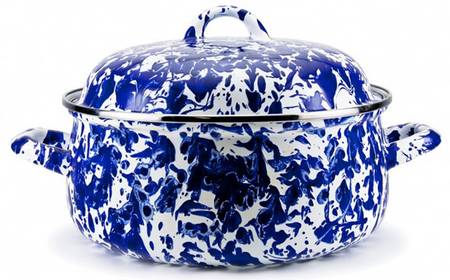 Cobalt Swirl Enamelware 4 Qt Dutch Oven