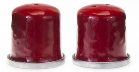 Red on Red Enamelware Salt & Pepper Set