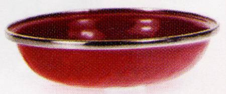 Red on Red Enamelware Tasting Plate/Dish