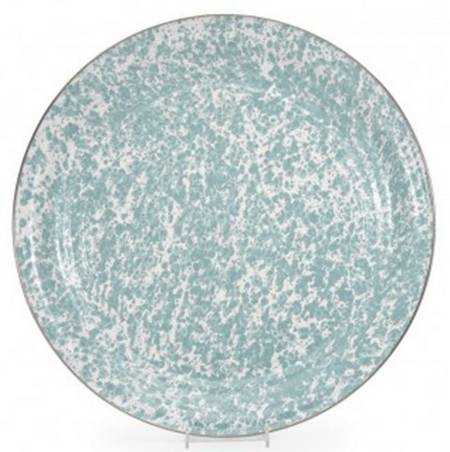 Sea Glass Enamelware 20" Round Tray