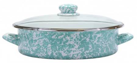 Sea Glass Enamelware 13" Saute' Pan & Lid