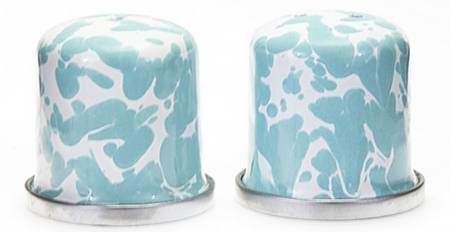 Sea Glass Enamelware Salt & Pepper Set