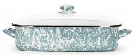 Sea Glass Enamelware 16" Lasagna & Lid