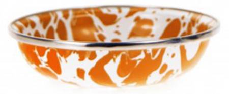 Orange Swirl Enamelware Tasting Plate/Dish