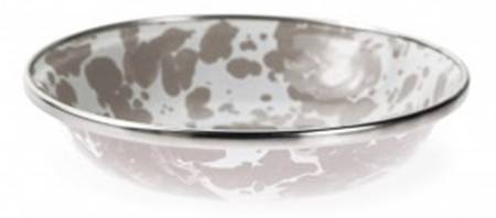 Taupe Swirl Enamelware Tasting Plate/Dish
