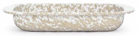 Taupe Swirl Enamelware 12" Rectangular Baker