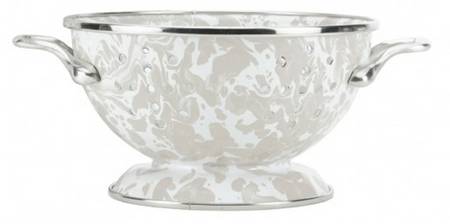 Taupe Swirl Enamelware 1 Quart Colander