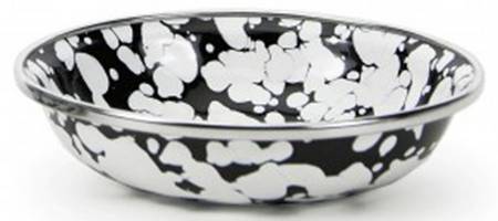 Black Swirl Enamelware Tasting Plate/Dish