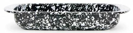 Black Swirl Enamelware 12" Rectangular Baker