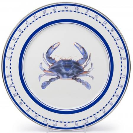 Blue Crab Enamelware Service Plate (Charger)
